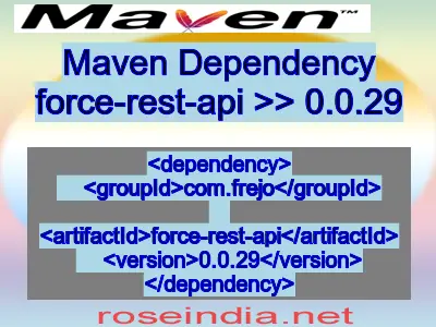 Maven dependency of force-rest-api version 0.0.29