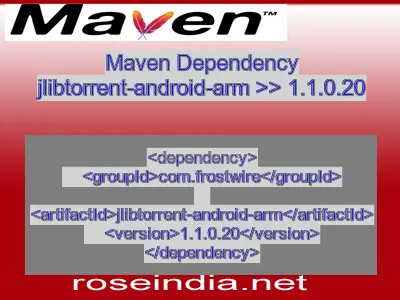 Maven dependency of jlibtorrent-android-arm version 1.1.0.20