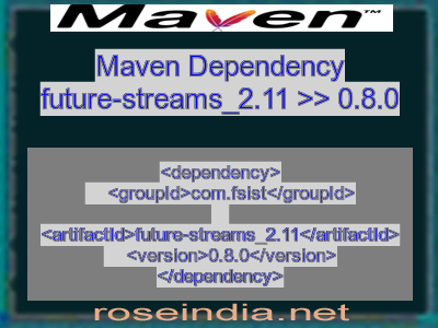 Maven dependency of future-streams_2.11 version 0.8.0