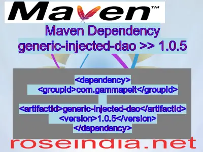 Maven dependency of generic-injected-dao version 1.0.5