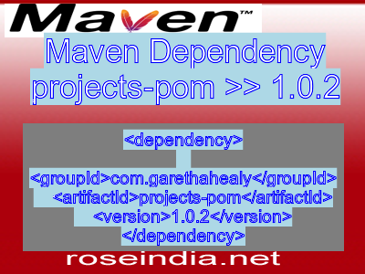 Maven dependency of projects-pom version 1.0.2