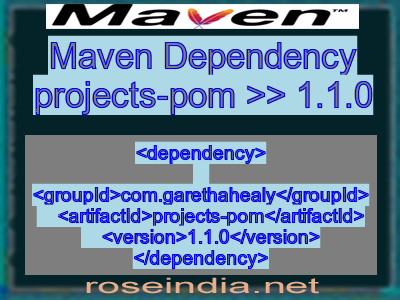 Maven dependency of projects-pom version 1.1.0