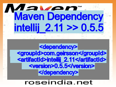 Maven dependency of intellij_2.11 version 0.5.5