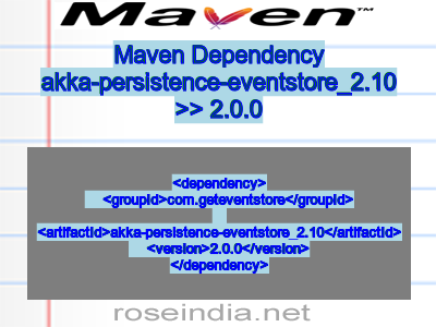 Maven dependency of akka-persistence-eventstore_2.10 version 2.0.0