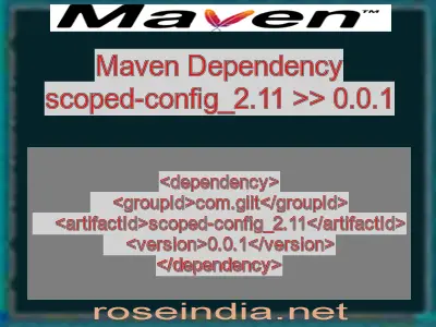 Maven dependency of scoped-config_2.11 version 0.0.1
