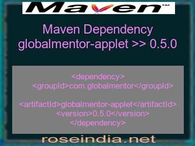 Maven dependency of globalmentor-applet version 0.5.0
