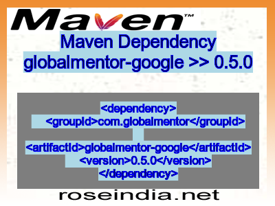 Maven dependency of globalmentor-google version 0.5.0
