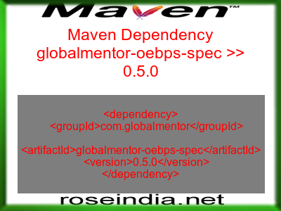 Maven dependency of globalmentor-oebps-spec version 0.5.0