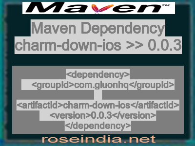 Maven dependency of charm-down-ios version 0.0.3