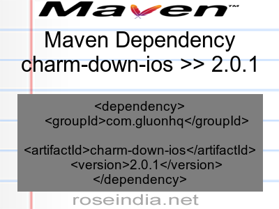 Maven dependency of charm-down-ios version 2.0.1