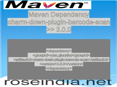 Maven dependency of charm-down-plugin-barcode-scan version 3.0.0