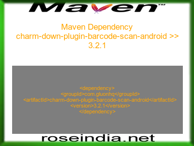Maven dependency of charm-down-plugin-barcode-scan-android version 3.2.1