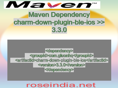Maven dependency of charm-down-plugin-ble-ios version 3.3.0