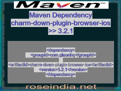 Maven dependency of charm-down-plugin-browser-ios version 3.2.1