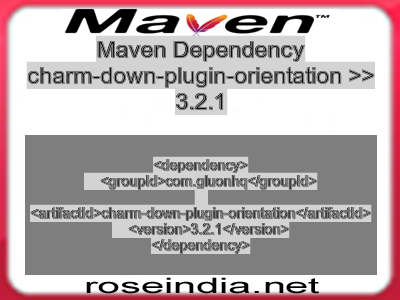 Maven dependency of charm-down-plugin-orientation version 3.2.1