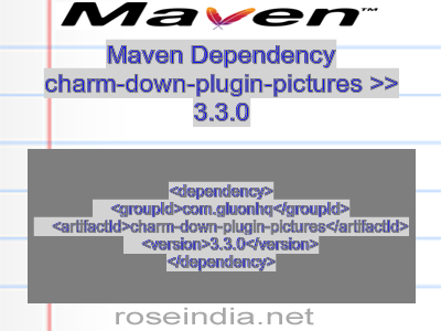 Maven dependency of charm-down-plugin-pictures version 3.3.0