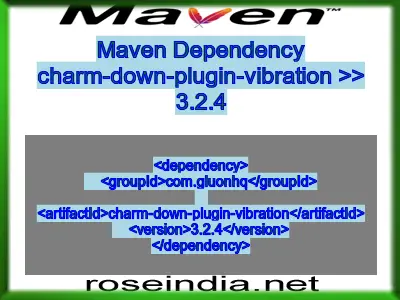 Maven dependency of charm-down-plugin-vibration version 3.2.4