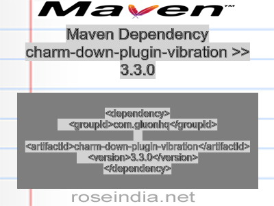 Maven dependency of charm-down-plugin-vibration version 3.3.0