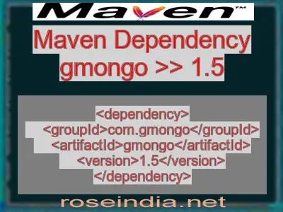 Maven dependency of gmongo version 1.5