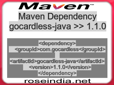 Maven dependency of gocardless-java version 1.1.0