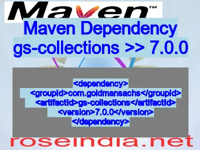Maven dependency of gs-collections version 7.0.0