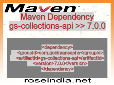 Maven dependency of gs-collections-api version 7.0.0