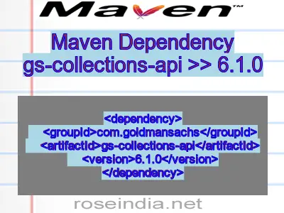 Maven dependency of gs-collections-api version 6.1.0