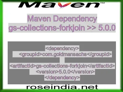 Maven dependency of gs-collections-forkjoin version 5.0.0