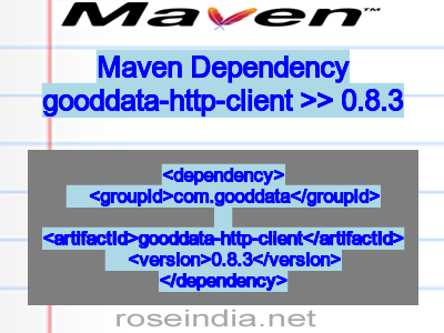 Maven dependency of gooddata-http-client version 0.8.3