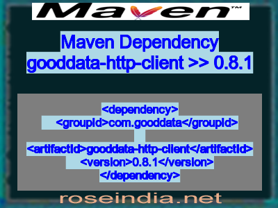 Maven dependency of gooddata-http-client version 0.8.1