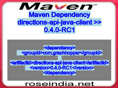 Maven dependency of directions-api-java-client version 0.4.0-RC1