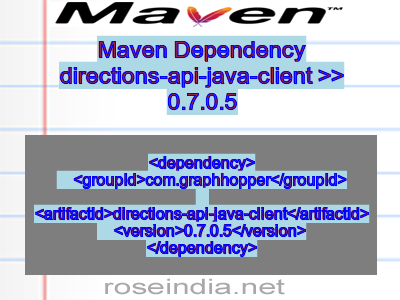 Maven dependency of directions-api-java-client version 0.7.0.5