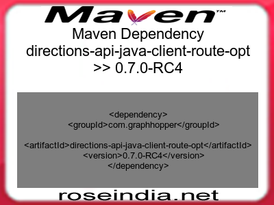 Maven dependency of directions-api-java-client-route-opt version 0.7.0-RC4