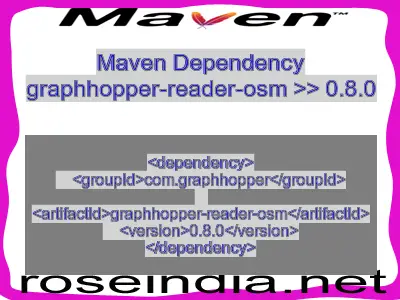 Maven dependency of graphhopper-reader-osm version 0.8.0