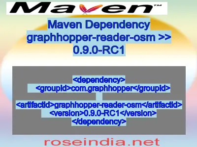 Maven dependency of graphhopper-reader-osm version 0.9.0-RC1