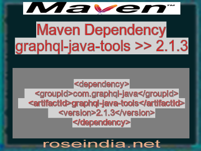 Maven dependency of graphql-java-tools version 2.1.3