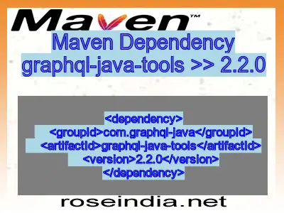 Maven dependency of graphql-java-tools version 2.2.0