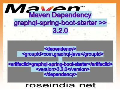 Maven dependency of graphql-spring-boot-starter version 3.2.0