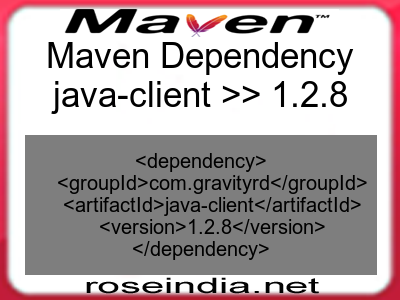 Maven dependency of java-client version 1.2.8
