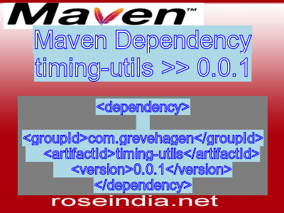Maven dependency of timing-utils version 0.0.1