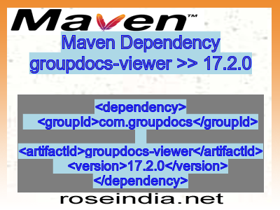 Maven dependency of groupdocs-viewer version 17.2.0
