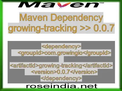 Maven dependency of growing-tracking version 0.0.7