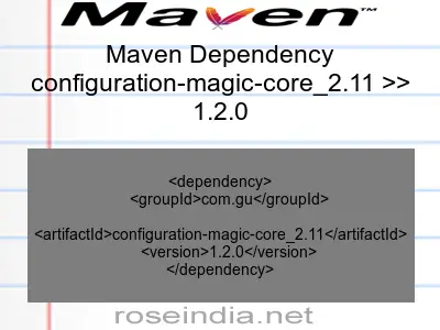 Maven dependency of configuration-magic-core_2.11 version 1.2.0