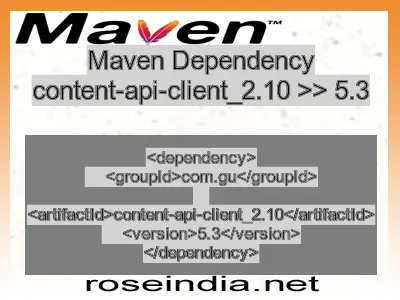 Maven dependency of content-api-client_2.10 version 5.3