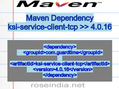 Maven dependency of ksi-service-client-tcp version 4.0.16