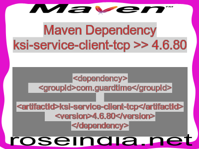 Maven dependency of ksi-service-client-tcp version 4.6.80