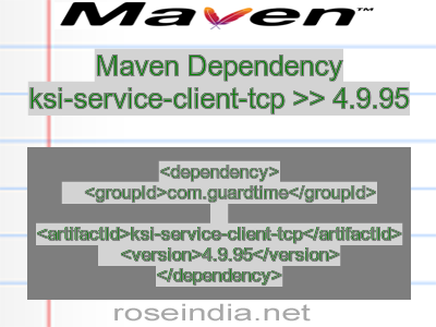 Maven dependency of ksi-service-client-tcp version 4.9.95