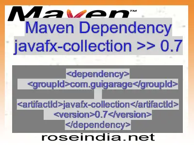 Maven dependency of javafx-collection version 0.7