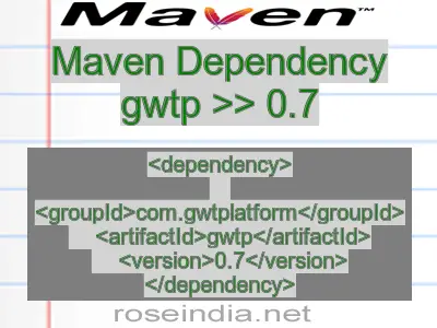 Maven dependency of gwtp version 0.7