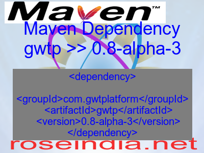 Maven dependency of gwtp version 0.8-alpha-3